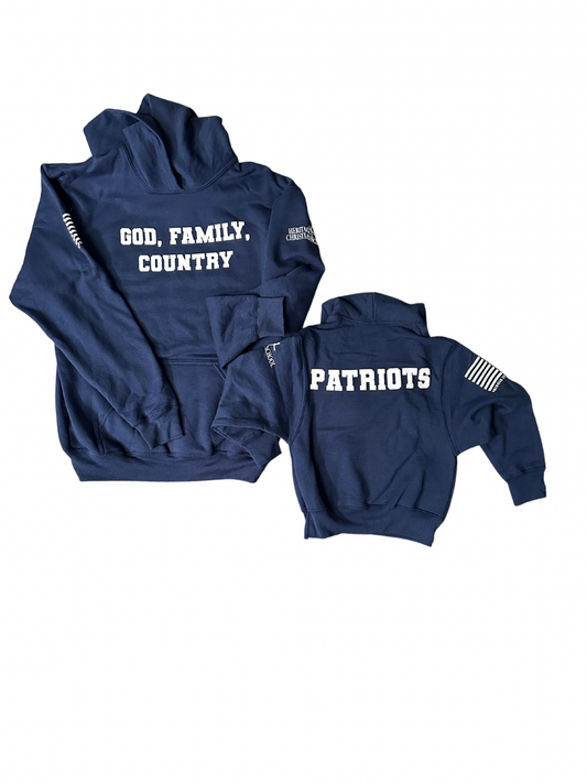 Navy Blue Hoodie (Youth & Adult Sizing)
